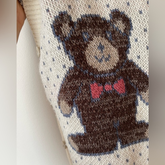 90’s vintage teddy bear knit sweater vest/ large - Picture 12 of 13